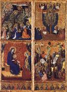 Barnaba Da Modena THe Coronation of the Virgin ,the trinity,the tirgin and child,the Crucifixion oil painting picture wholesale